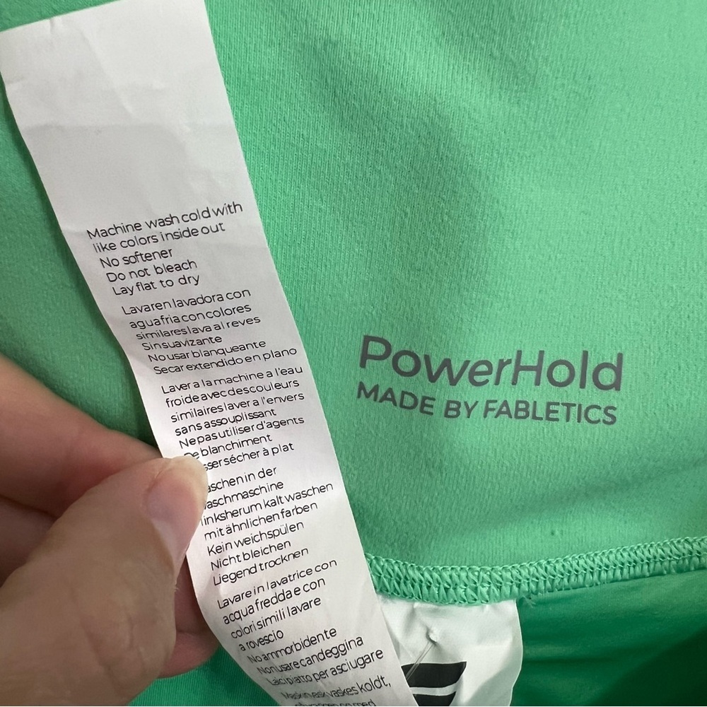 NWT Fabletics Power Hold High Waist Capri Leggings  Mint Green - Picture 9 of 11